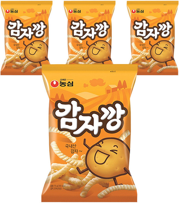 농심 감자깡, 75g, 4개