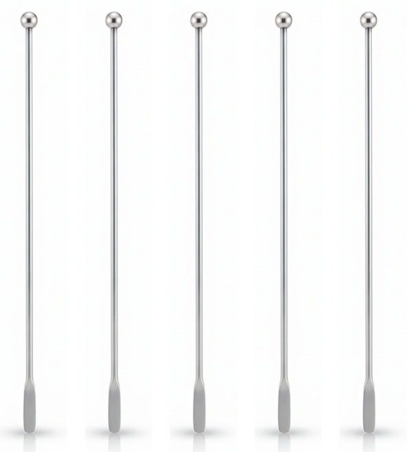 레벨굿즈 304 스테인리스 2 way 머들러, 실버, 5개