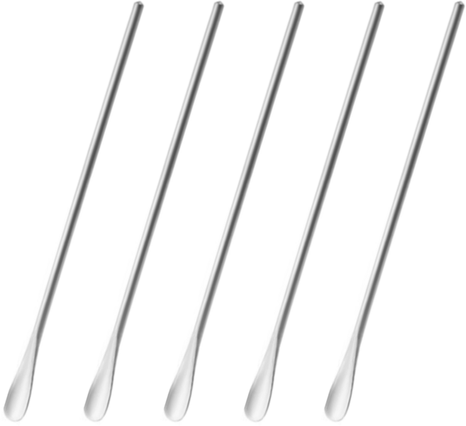 레벨굿즈 304 스텐 심플 롱 머들러, 실버, 5개