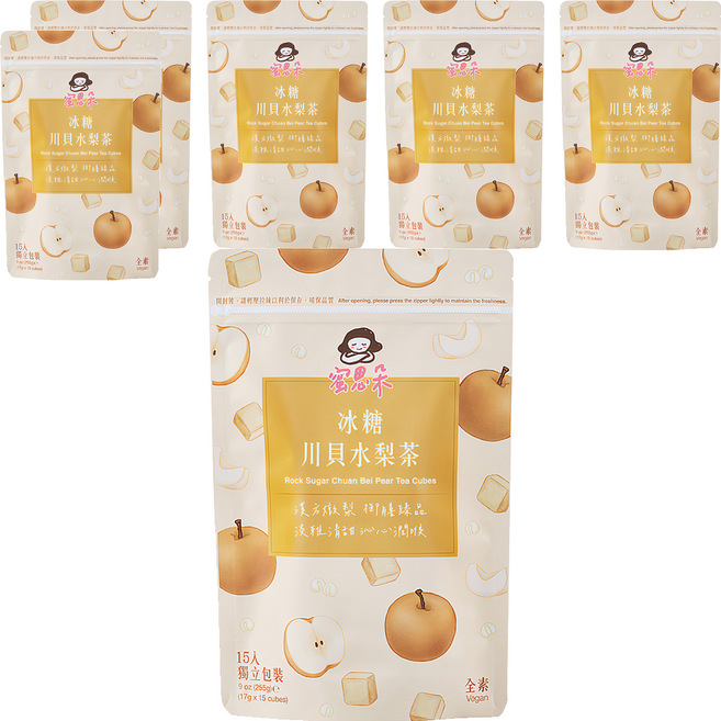 蜜思朵 冰糖川貝水梨茶, 15顆, 17g, 6袋