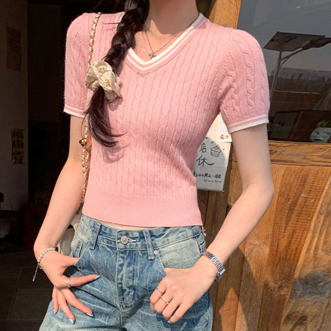 LUNA GIRL 女款 Kedimore V領針織衫 L26SMKN022011
