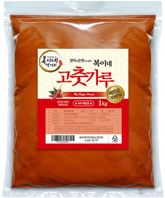 복이네먹거리 베트남 고춧가루 소스용, 1kg, 1개