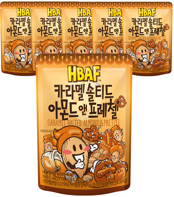 HBAF 鹹焦糖杏仁椒鹽脆餅, 40g, 6包