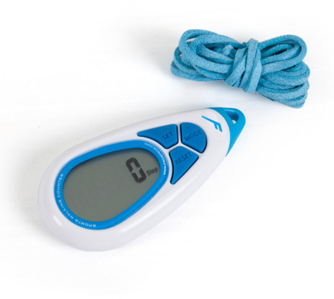 프로스펙스 스포츠 워킹 물방울 만보계, 블루 + 화이트, 1개