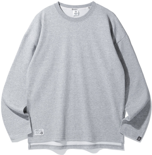 앨빈클로 남녀공용 세미 오버핏 무지 특양면 긴팔티셔츠 AVT363