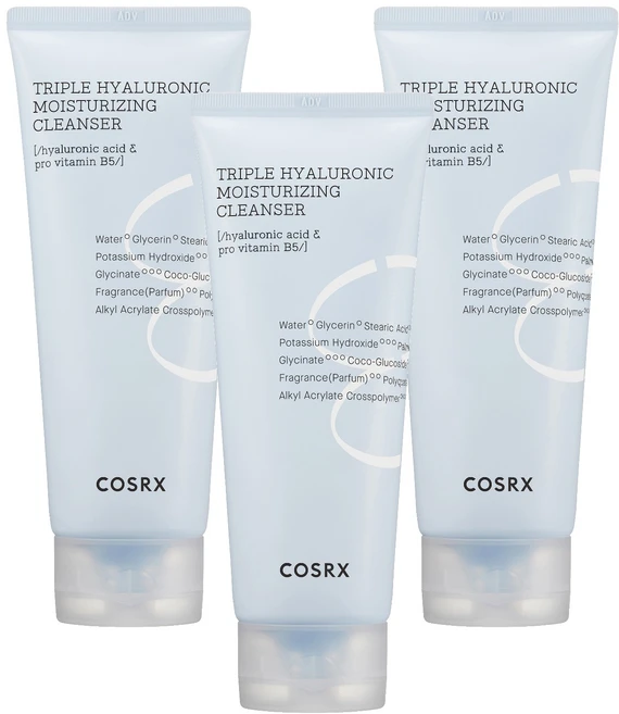 코스알엑스 하이드리움 트리플 히알루로닉 모이스처라이징 클렌저, 150ml, 3개 - 쿠팡