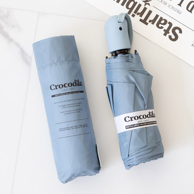 크로커다일 5단 레터링 전자동 우산