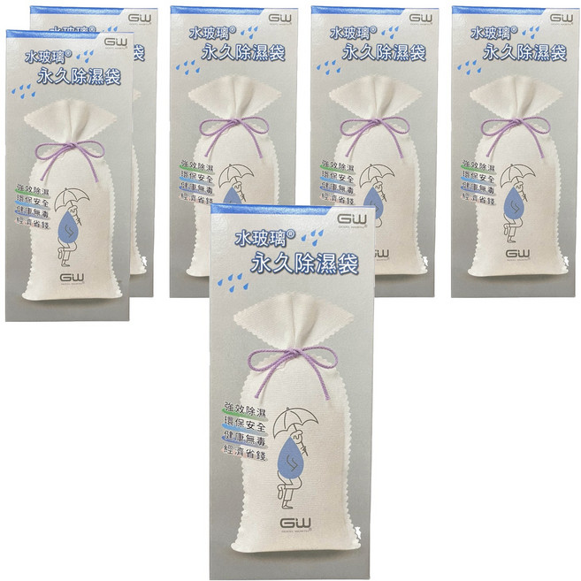 GOOD WORTH 水玻璃 永久除濕袋 150g±10%/盒, 6入, 150g