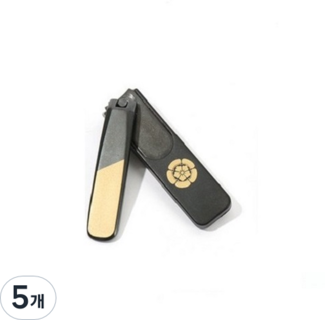 제이케이네트웍스 일본 니켄 무사 손톱깎이, 블랙(오다 노부나가), 5개