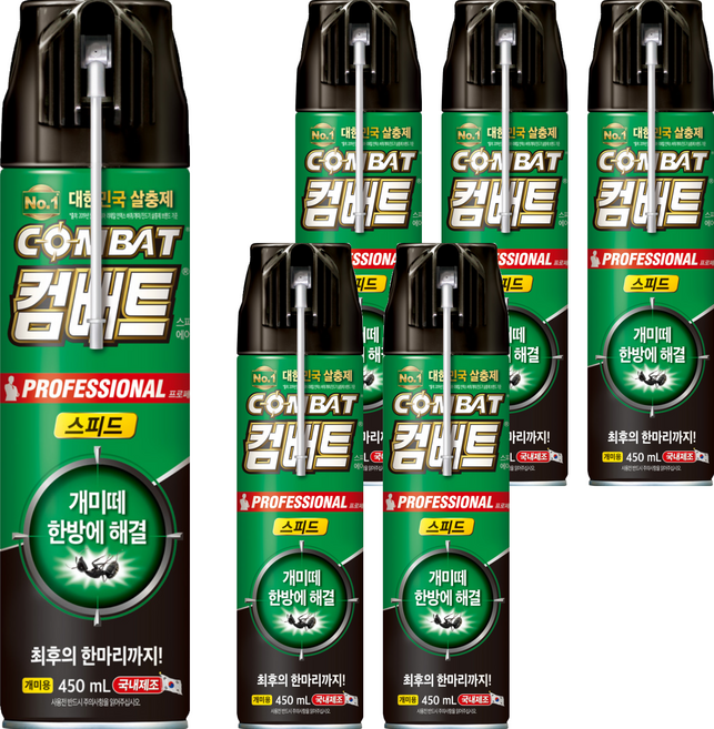 컴배트 스피드 에어졸 개미용 살충제, 450ml, 6개