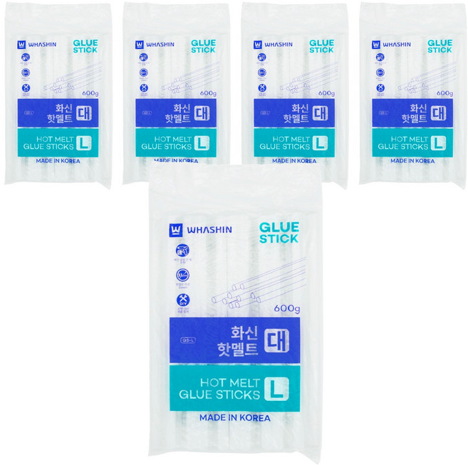 화신 핫멜트 글루 스틱 대 11mm 600g, 5개