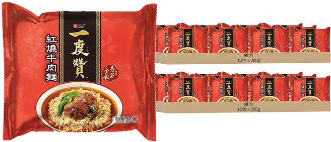 維力 一度贊 紅燒牛肉麵 200g, 24包