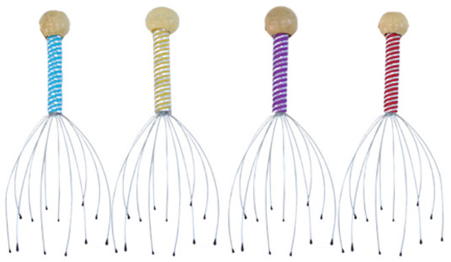 더줌커머스 머르가즘 휴대용 간편 두피마사지기, 4개, 랜덤발송
