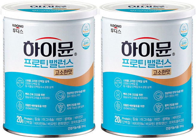 일동후디스 하이뮨 프로틴 밸런스 고소한맛, 304g, 2개