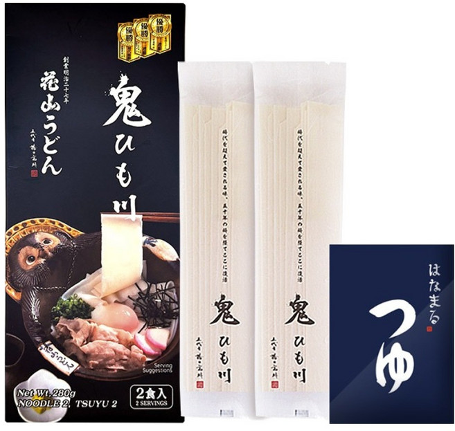 HANAYAMA 오니히모가와 하나야마 우동 2인 세트 280g, 1세트