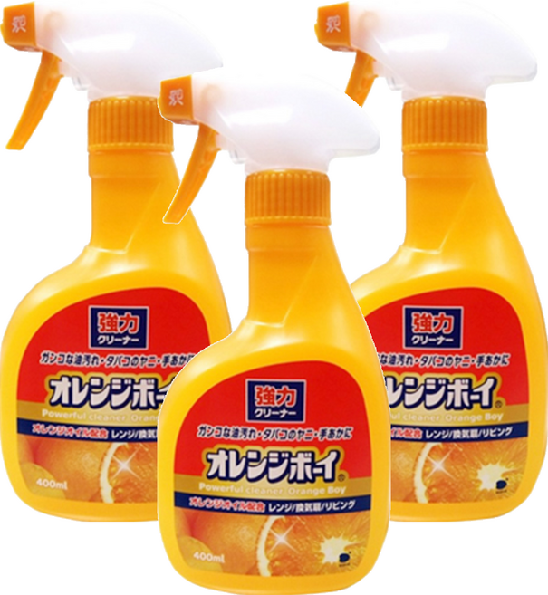 第一石鹼 Orange boy 柑橘精華強力去油污噴霧泡, 400ml, 3瓶