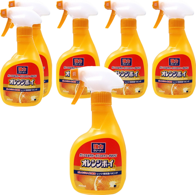 第一石鹼 Orange boy 柑橘精華強力去油污噴霧泡, 400ml, 6瓶