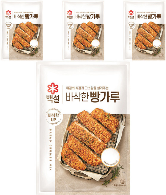 백설 빵가루, 1kg, 4개