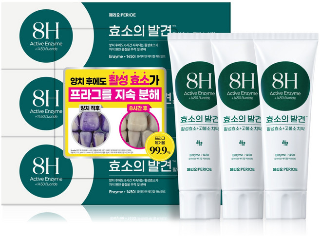 페리오 효소의발견 1450 고불소 치약 유러피안민트 100g, 1개, 3개입