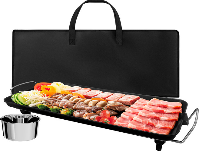 홈플래닛 와이드 전기그릴 특대형 2000W 고화력 5단조절, AD-G680