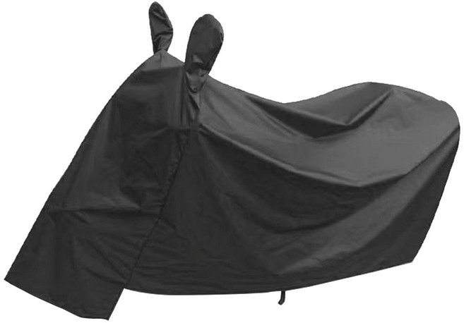 防水機車套 素色有耳款, 黑色