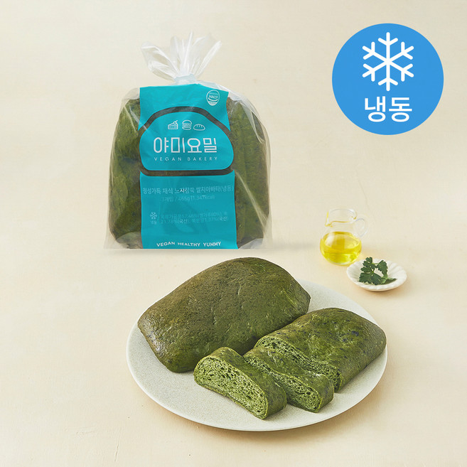 야미요밀 정성가득 채식 노지참쑥 쌀치아바타 3개입 (냉동), 465g, 1개