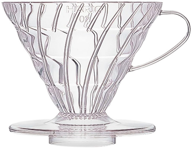 HARIO 好璃奧 V60 02樹脂濾杯 透明 200g, 1個, 濾杯, 1~4杯