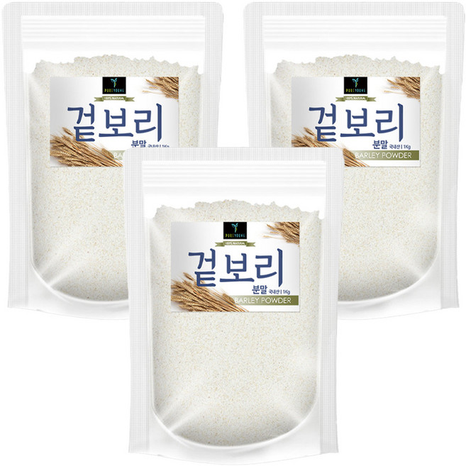 퓨어영 보리가루 분말, 3개, 1kg
