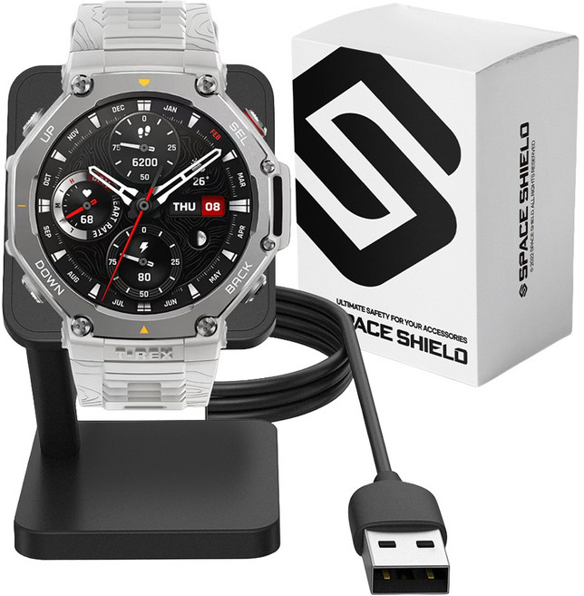 스페이스쉴드 어메이즈핏 호환 테크아트 거치 스탠드 USB A타입 충전 크래들 1m, 블랙, 1개