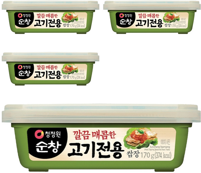 청정원순창 깔끔 매콤한 고기전용 쌈장, 170g, 4개