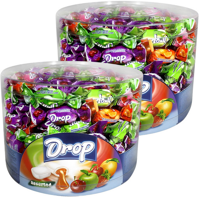 드롭 어소티드 소프트캔디, 1kg, 2개
