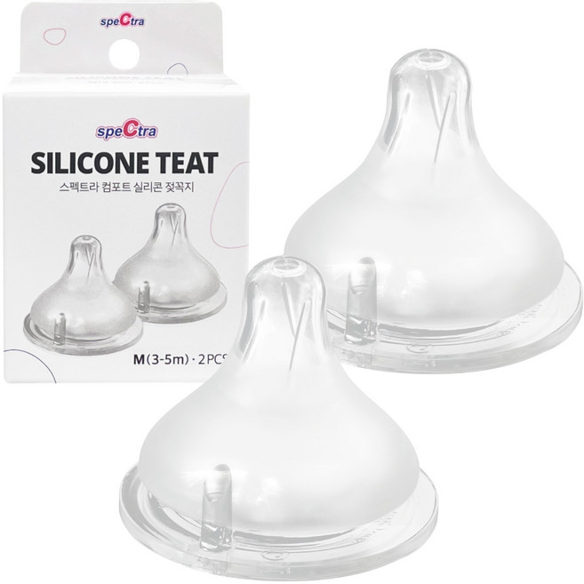 스펙트라 컴포트 젖꼭지, M(3~5개월), 2개