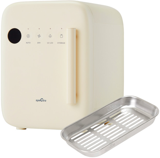 스펙트라 LED 컬러에디션 젖병 소독기 AAA0 + 스테인리스 밧드 세트, 소프트옐로우, AAA009