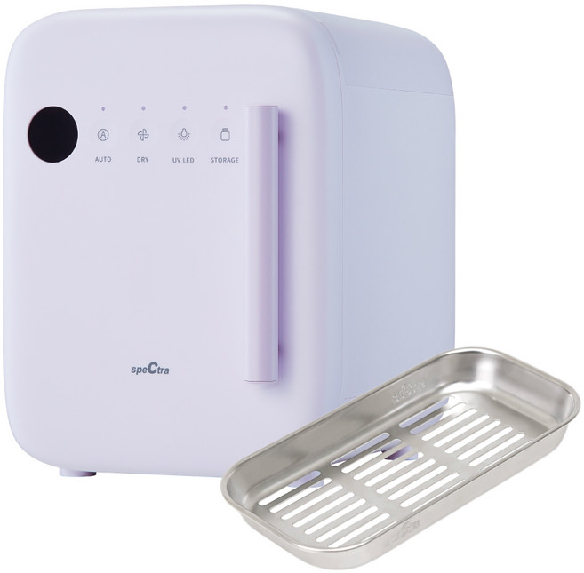 스펙트라 LED 컬러에디션 젖병 소독기 AAA0 + 스테인리스 밧드 세트, 소프트바이올렛, AAA010