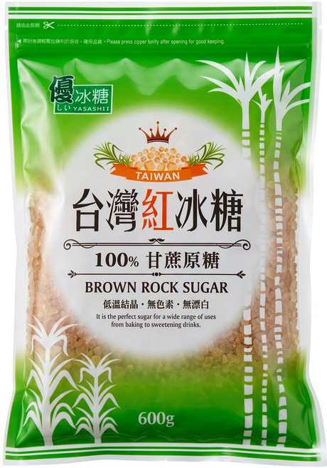 YASASHII 優 台灣紅冰糖, 600g, 1包