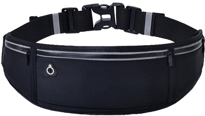 휘경일 러닝벨트 방수 스포츠 힙색, 블랙, 1개