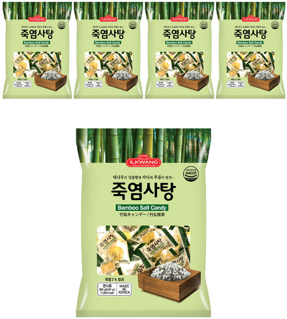 일광제과 죽염 사탕, 280g, 5개