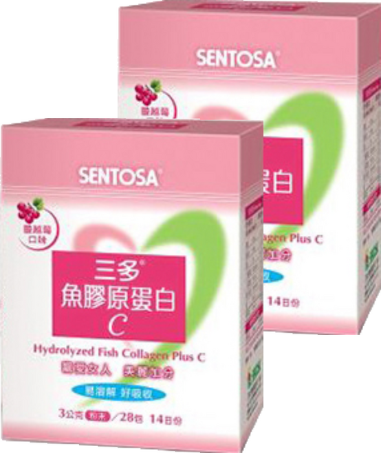 SENTOSA 三多 魚膠原蛋白C, 28包, 3g, 2盒