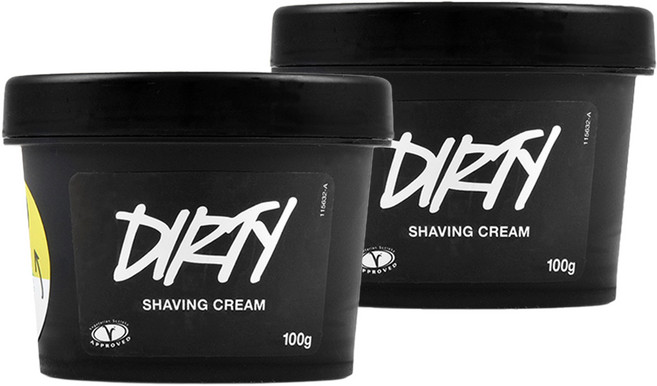 러쉬 더티 쉐이빙 크림, 100g, 2개