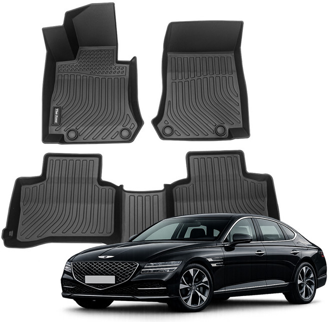 더존 입체포집 TPE 카매트 세트, 현대 제네시스G80풀체인지(2020~), 올블랙