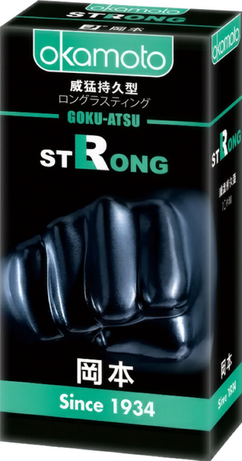 Okamoto 岡本 Strong 威猛持久型保險套 0.1mm, 10片, 1盒