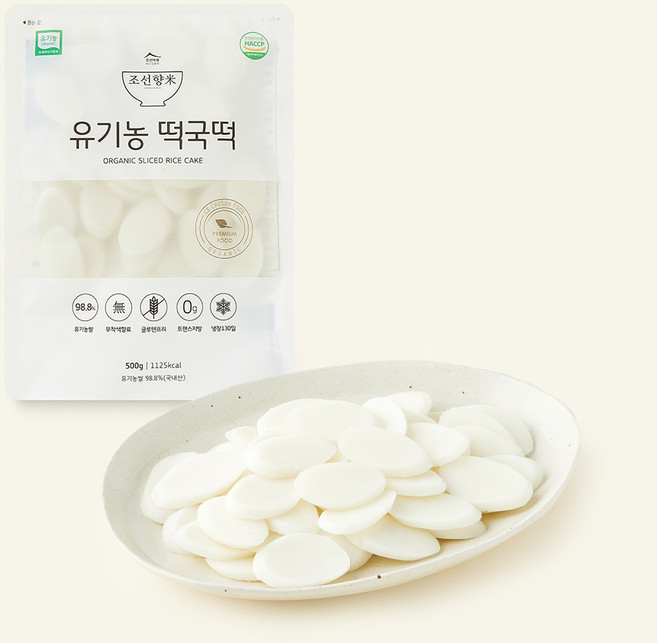 조선향미 유기농 인증 조선마켓 떡국떡 (냉장), 500g, 1개
