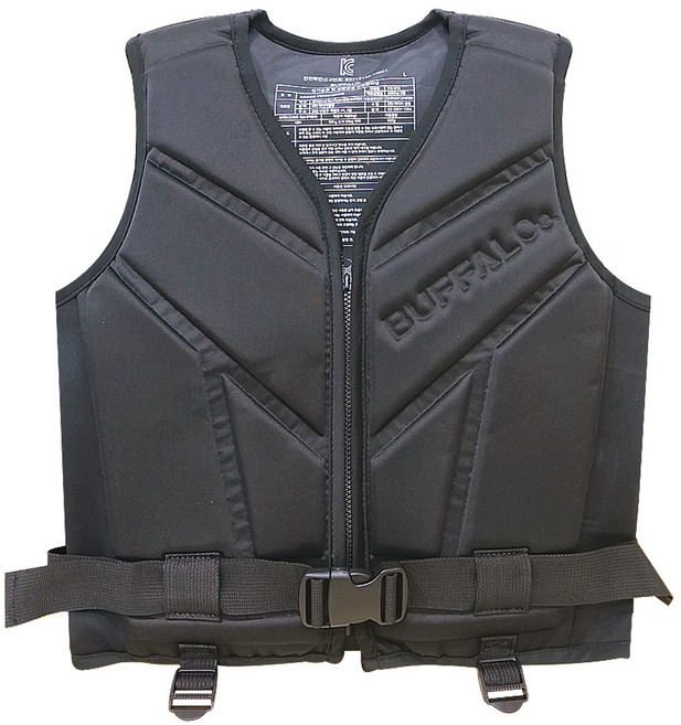 버팔로구명조끼 버팔로 슬림핏 구명조끼, 블랙