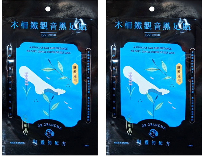 DR.GRANDMA 阿嬤的配方 木柵鐵觀音黑足貼, 1雙, 2包