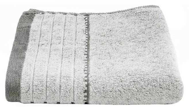 SHING LONG TEXTILE 台灣興隆毛巾 炭極簡奈米銀竹炭浴巾 430g 綿紗 + 聚酯纖維, 灰色, 1條