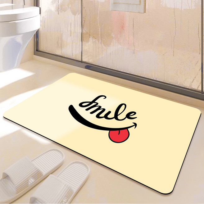 비욘드리빙 굿스마일 빨아쓰는 규조토 발매트, smile_YELLOW