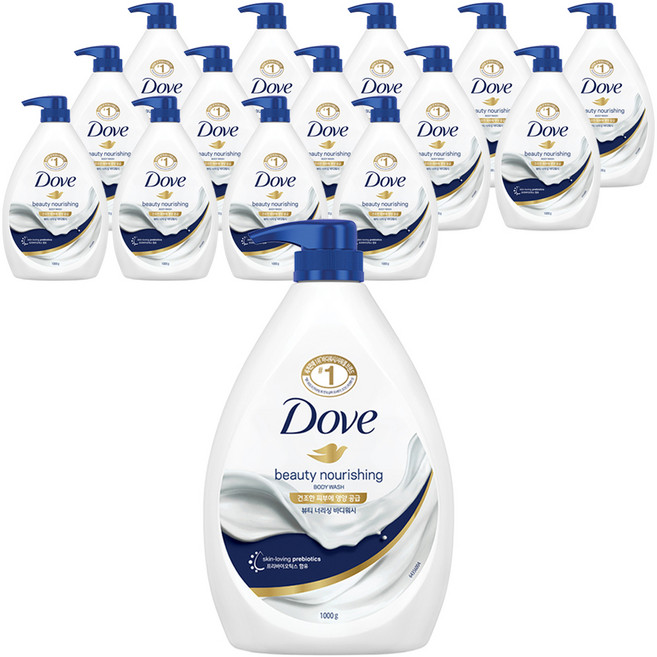 도브 뷰티 너리싱 바디워시, 1kg, 15개