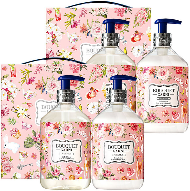 부케가르니 바디케어 2종 세트 화이트머스크, 2세트