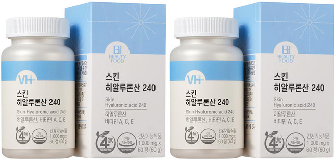 비타민하우스 스킨히알루론산 240 60g, 60정, 2개