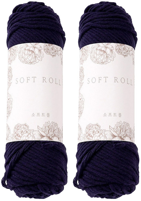 소프트롤 뜨개실 100g, 28 네이비, 2개